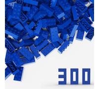 TTEHGB TOY Classic Bulk Brick Block 2x4, 300 Piece Building Brick Blue, Compatible with Lego Parts and Pieces 3001(Colour:Blue)