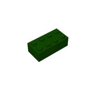 TTEHGB TOY Classic Bulk Building Brick 2x4 100 Pieces, Compatible with All Major Brands Parts and Pieces 3001 (Colour: Dark Green)