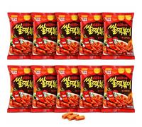 Tteokbokki Flavoured Snack 50g x Pack 10 - Korean Snacks Crispy Spicy Snack Sticks Tubes - Korean Food Inspired Street Food Flavour - Asian Snacks Savoury Crunchy Snack