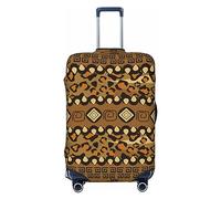 Ttetddd African Style with Cheetah Skin Travel Luggage Protector Suitcase Cover Washable Suitcase Covers,Luggage Covers for Suitcase with Zipper and Buckle Baggage Cover 28in