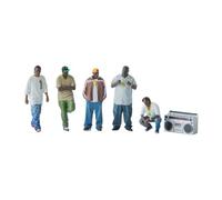 TTETTZ 1/64 Scale West COAST Hip Hop Figures Set Miniature Characters Display American Miniature People for Doll House Decorations