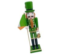 TTETTZ 15inch St. Patrick's Day Nutcracker Figurine Green Outfit Decorative Piece for Gifting, Style A