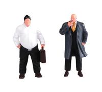TTETTZ 2 Miniature Figures, 1:64 Scale, Model Person, Diorama Figure, Resin, for Model Making, Scene Layout, Decor, Display Cases, Exhibition, Collection, De, Style A