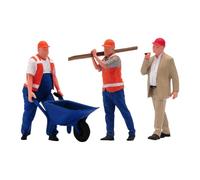 TTETTZ 3 Pieces Miniature Figures Model Construction Building Worker People Figurine Resin Crafted Diorama Figure Hand Painted Scene Props Suitable for Gift, Style C