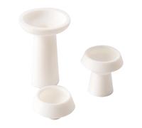 TTETTZ 3Pcs 1/12 Scale Flower Pots Doll House Furnishing Mini DIY Simulation Decorative Tiny Miniature Flowerpot for Windowsill, White