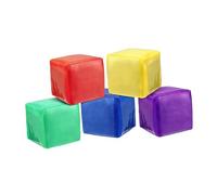 TTETTZ 5 Dice with Transparent Pockets, DIY Picture Blocks for Children, for Classroom, for Learning, Stacking Blocks, Storytelling