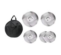 TTETTZ 5 -piece Low Volume Cimbal 14/16/18/20 Inches with The Mute Cymbals Drummer Practice Storage Bag