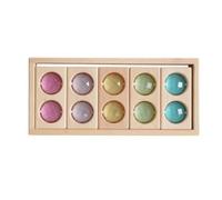 TTETTZ 5 Pieces Translucent Rainbow Stacking Blocks Learning Toys For Wooden Acrylic Educational Shape Sorter With Smooth Finish Suitable For Preschool Children Early Development, Style A