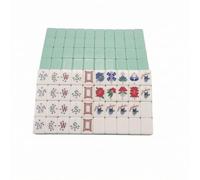 TTETTZ Acrylic Game Tiles Set of 100 Glossy Transparent Blocks with Sharp Symbols Rounded Sides Wear Resistant Material for Frequent Shuffling Suitable for Family Game Nights Hobbyists, Green