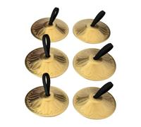 TTETTZ Belly Dancing Finger Cymbals Musical Instrument Rhythm beats Stage Performance Show Birthday Party 5cm Metal Finger Zills, 6Pcs