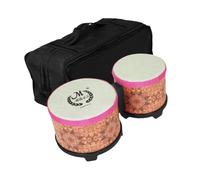 TTETTZ Bongo Drum Set 5'' And 6'' with Bag for Coordination Teaching Aid Percussion for All Ages, orange