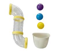 TTETTZ Busy Board Tube Toy, DIY Busy Board Pieces, DIY Materials for Parents, Sensory Board Pieces, Development, yellow 43cm