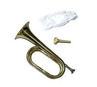 TTETTZ Cavalry Trumpet Bugle, Brass Instrument with Mouthpiece for School Band And Orchestra