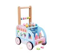 TTETTZ Children Push Toy Activity Bead Track Cart Ice Cream Pretend Play Early Step Practice Movement Exploration Suitable for Play