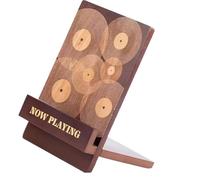 TTETTZ Countertop Vinyl Record Holder, Wooden Organizer for LP Accessories