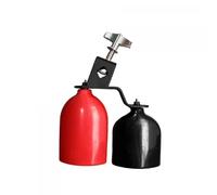 TTETTZ Cowbell with Handle Instrument Professional Music Toy for Celebrating Graduation Ceremonies, red and black