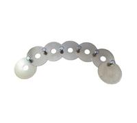 TTETTZ Cymbal Chain Percussion Accessory Cymbal Extension Effect Chain Aluminum Alloy for Crash Ride Hi Hat for Stage Performance Music Lessons Pro, Large loop