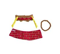 TTETTZ Doll Costume for 15cm-17cm, Featuring Monk Robe with Hat And Bead Accessory