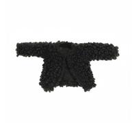 TTETTZ Doll Outfit Sherpa Coat Cardigan Jacket Cozy Material Fashionable Apparel for Imaginative Play Suitable for Children Collectors , Black Lamb Sweater