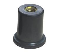 TTETTZ Double Bass End Pin Protector with Rubber Cap And Internal Metal Thread, 10mm