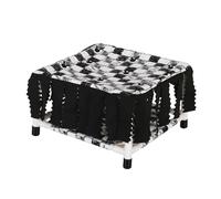 TTETTZ Guinea Pig Tunnel Pet Bed with Curtain, Soft, Wood, Breathable Cave, Double Structure for, Hedgehogs, Hamsters, Rats, Guinea Pigs, Black