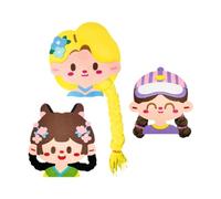 TTETTZ Hair Braiding Learning Game, Creative Set for Kids, DIY Materials for Activities, 3Pcs
