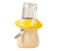 TTETTZ Hamster Water Bottle, Mushroom Shaped Drinking Bottle with Stainless Steel Holder And Leakproof Design for Small Animals Like Chinchillas, An, yellow