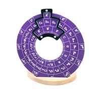 TTETTZ Melody Chords Tool Chords Wheel Songwriters Violin with Wooden Base Metal Beginner Music Melody Tool Circle Chords Wheel, violet with base