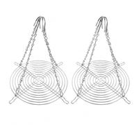 TTETTZ Metal Planter Stand Hanging Plant Pot Riser Wire Basket With Hanging Chains Adjustable Height For Indoor Outdoor Garden Balcony Window Sill Display Suitable For Home Patio Decor , 2 PACK