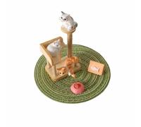 TTETTZ Miniature Cat Shelf Wooden Dollhouse With Rounded Perches And Resin Decor For Figurine Display Suitable For Tabletop Decoration Collector Showcase, style to 2