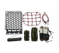 TTETTZ Miniature Crawler Bag Roof Rack Accessory Kit Luggage Net Storage Bag for Realistic RC Car Decoration for Hobby Model Builders Adventure Size, Style B