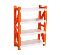 TTETTZ Miniature Dollhouse Shelving Unit, 4 Tiers, Ideal for The Garden, orange