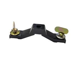 TTETTZ Moving Head Light Bridge Connector with High-Quality Light Clamp, Easy-to-Attach Heavy Duty Hook And Stable Fast Lock Clamp Made of Aluminum, Black Aluminum, Hole Spacing 14cm