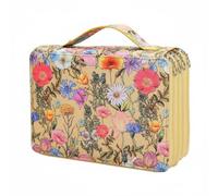 TTETTZ Multi Layer Pencil Case Four Layer Organizer Reinforced Handle Elastic Pen Holder Oxford Polyester Material Suitable for School, Beige