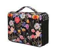 TTETTZ Multi Layer Pencil Case Four Layer Organizer Reinforced Handle Elastic Pen Holder Oxford Polyester Material Suitable for School, Black