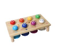 TTETTZ Musical Bells, Colorful Hand Press Melodic Bell Toy, Wooden Xylophone for Kids, Bells