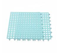 TTETTZ Pet Cage Mat Interlocking Floor Panel With Drainage Holes Trimmable Medical Silicone Bite Resistant Suitable for Bunny Pens Guinea Pig Cages Small Animal Setups, Blue