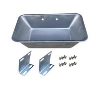 TTETTZ Pig Feed Trough Stainless Steel Feeding Basin Feeder Waterer Bowl Tray Easy to Install Large Capacity Trough Container Suitable for Farms Live, Style A