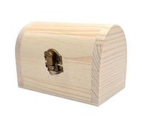 TTETTZ Plain Wooden Treasure Chest for Organizing Jewelry And Party Favors, Multi, Style A