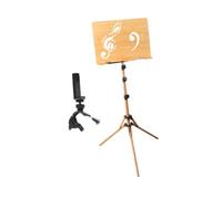 TTETTZ Portable, Foldable, Height-adjustable Wooden Music Stand for Pianola, Conductor, And Sheet Music, with phone clip