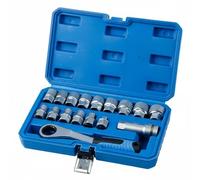 TTETTZ Ratchet Wrench Tool Set Hollow Pass-Through Steel Tooth-Shaped Socket Adjustable Lever Professional Design Suitable for Automotive Maintenance Home Improvement