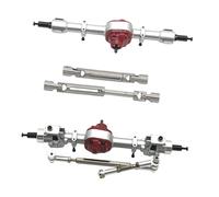 TTETTZ RC Car Axle Front Axle Rear Axle Metal Drive Shafts Complete Set Modern Tuning for MN82 MN82T MN82S Mn82pro LC, Silver