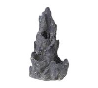 TTETTZ Reptile Hiding Stone, Artificial Rock Decoration, Landscape Stone Ornament, Cement Hide, Anti-slip for Geckos, Bearded Dragons, Terrarium Dec, Black