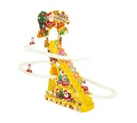 TTETTZ Santa Climbing Track Climbing Ladder Track Slide Roller Coaster Indoor Interactive Toy Playset Promotes Intelligence Development Suitable for Desk Orn, Electric 3 Figures