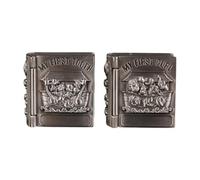 TTETTZ Set of 2 Baby Tooth Box for Storing Lost and First Curls Gift for Kids, Argent