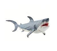 TTETTZ Shark Figurine Megalodon Model Sea Creature Life Collectible Realistic Skin Structure Movable Jaw Suitable For Gift Giving Classroom Use Home Display, L, Megalodon
