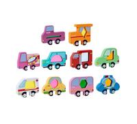 TTETTZ Stacking Blocks, Wooden Building Blocks, Balance Skills, Sorting Activities, Color Recognition, Language Development Through Light Projection for Pres, transport