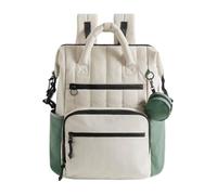 TTETTZ Waterproof Diaper Tote Bag Backpack Nappy Bag Organizer Nursery Tote Changing Bag With Wide Opening Lining And Light Carry Suitable for errands city walks weekend outings, Beige Green