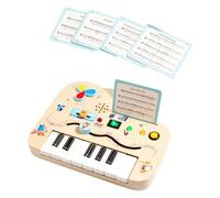 TTETTZ Wooden Piano Busy Board Sensory Toy Preschool Activity Board Educational Toys