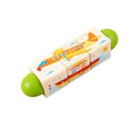 TTETTZ Wooden Rotating Puzzle, Educational And Fun Building Blocks to Exercise The Mind, Ideal for Early Childhood Education And As A Toy, Traffic